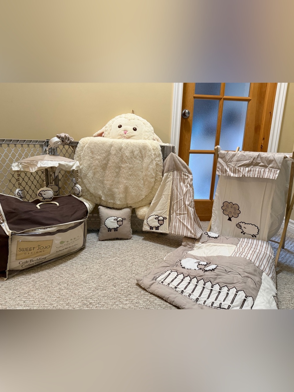 Plush Lamb Nursery Bedding Set By Sweet JoJo Designs